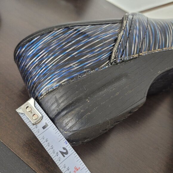 Dansko Womens Professional Clogs Blue Swirl Pattern Leather Size 38 JPT - Picture 4 of 12